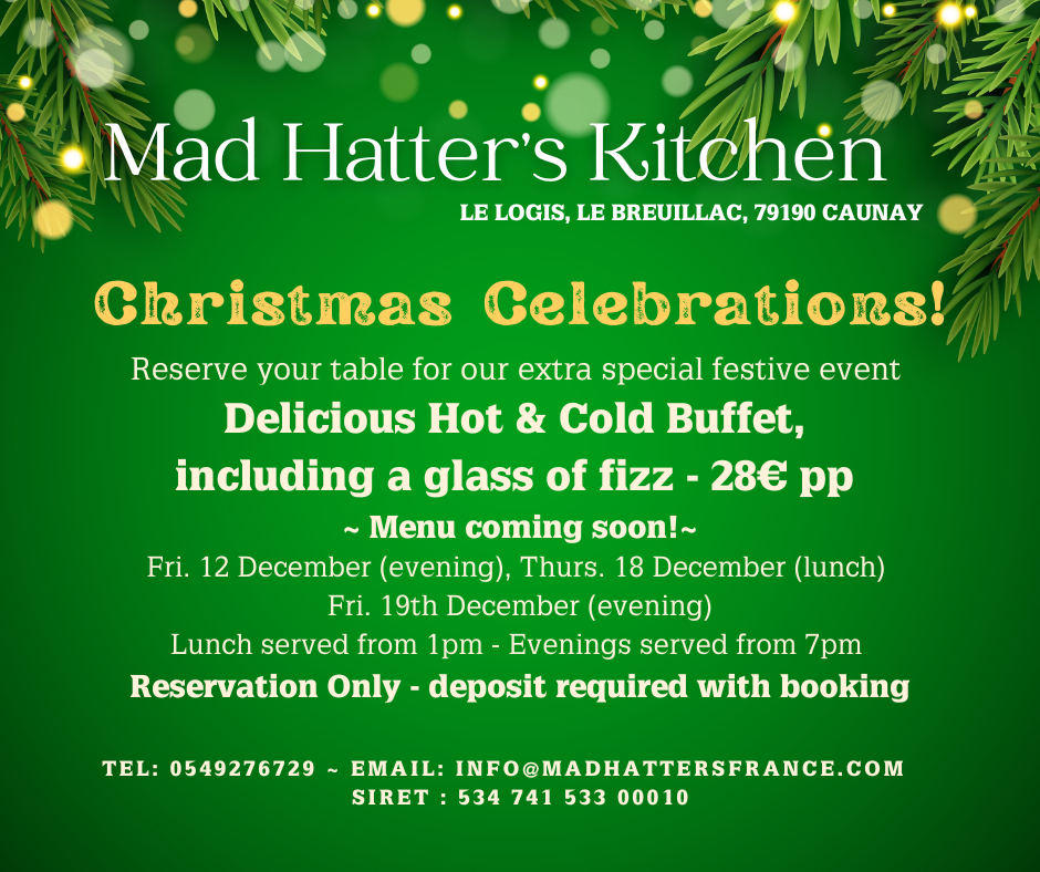 christmas buffet dinner in Caunay, France